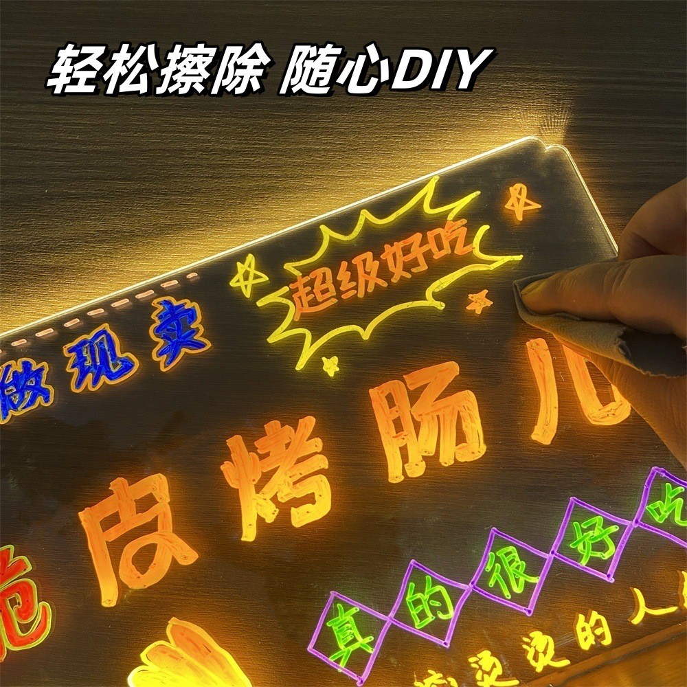 [Ready Stock] led Fluorescent Board Billboard Rewritable Message Note ...