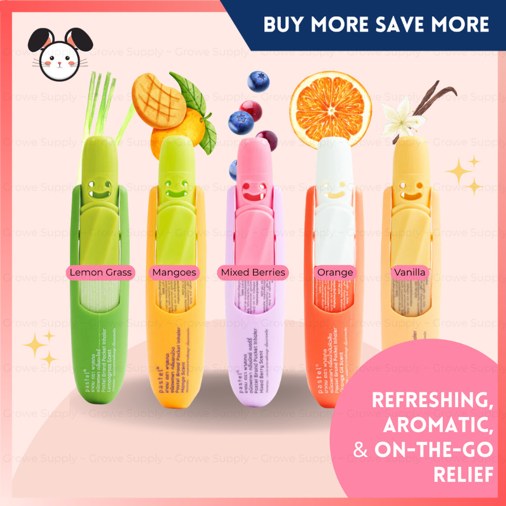 [SG INSTOCK] Pastel Pocket Inhaler Fresh & Fruity/Pastel Liquid Balm ...