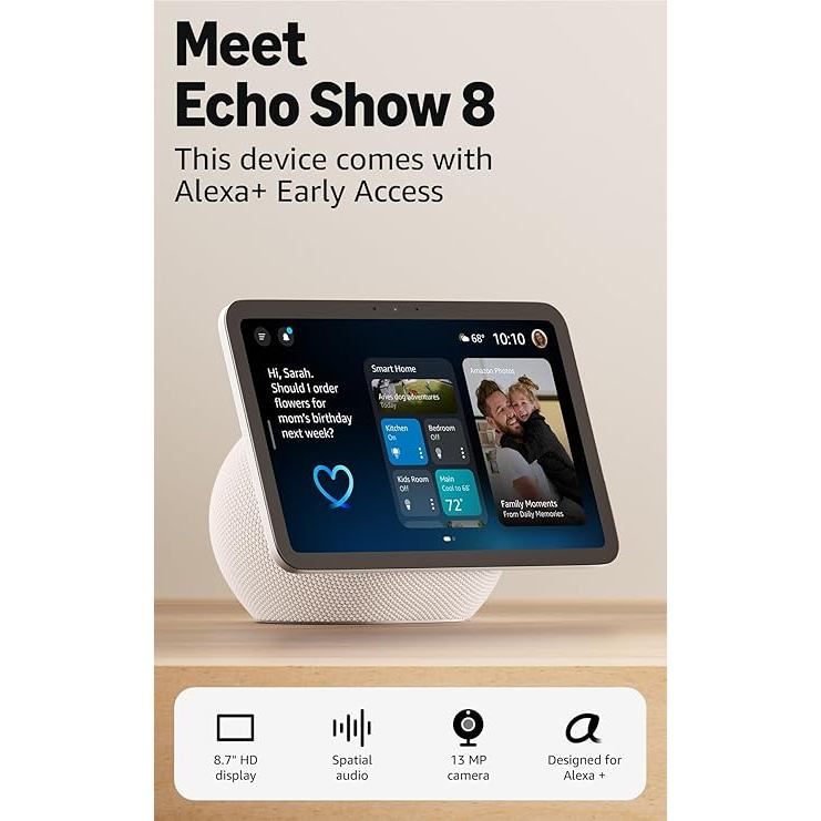 Amazon Echo Show 8 (2025 4th Gen), HD 8.7