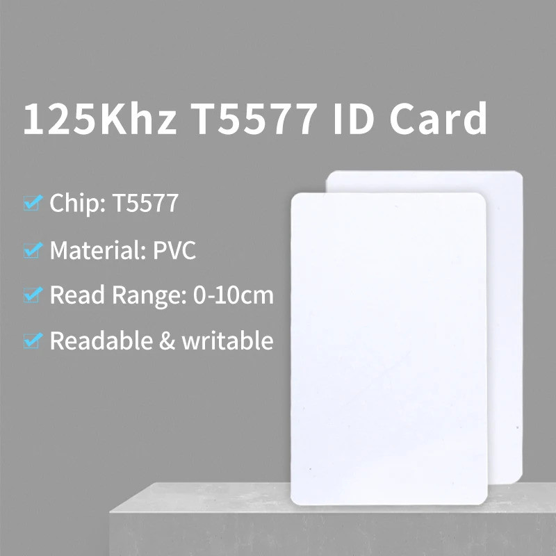 10pcs T5577 125khz Rfid Id Cards Copy Readable Writable Rfid Cards ...