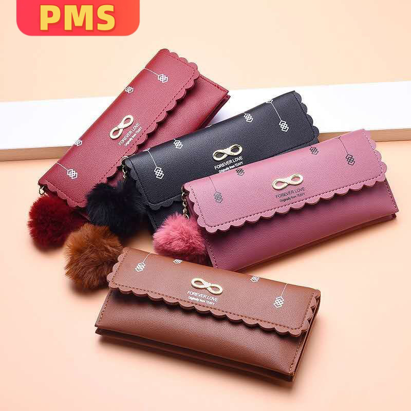 POPmaker Dompet Wanita Korean Style Bulu Bola