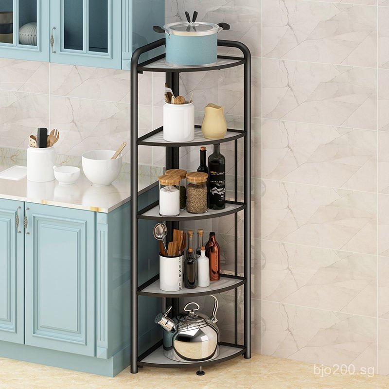 High Pressure Frying Pan Rack with Wheels, Multi-layer Corner Floor ...