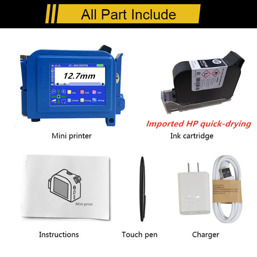 T-shirts Label Portable Thermal Printer Qr Bar Batch Code Date Number ...