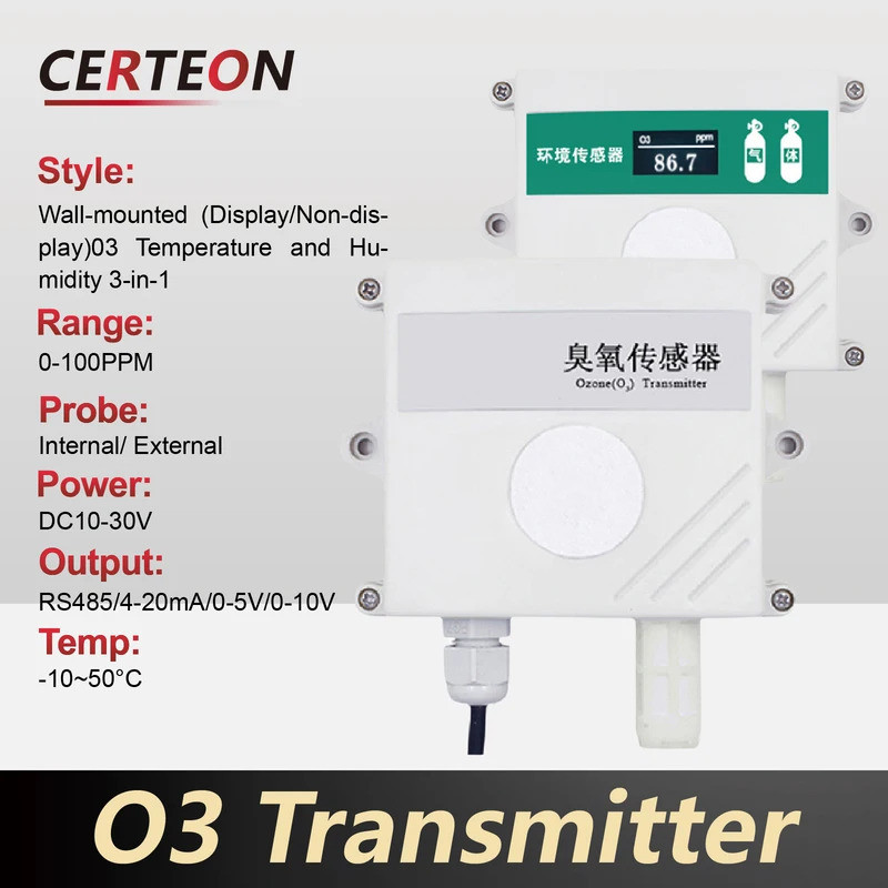 Ozone Detector O3 Sensor Module Industrial Wall-Mounted Ozone Monitor ...