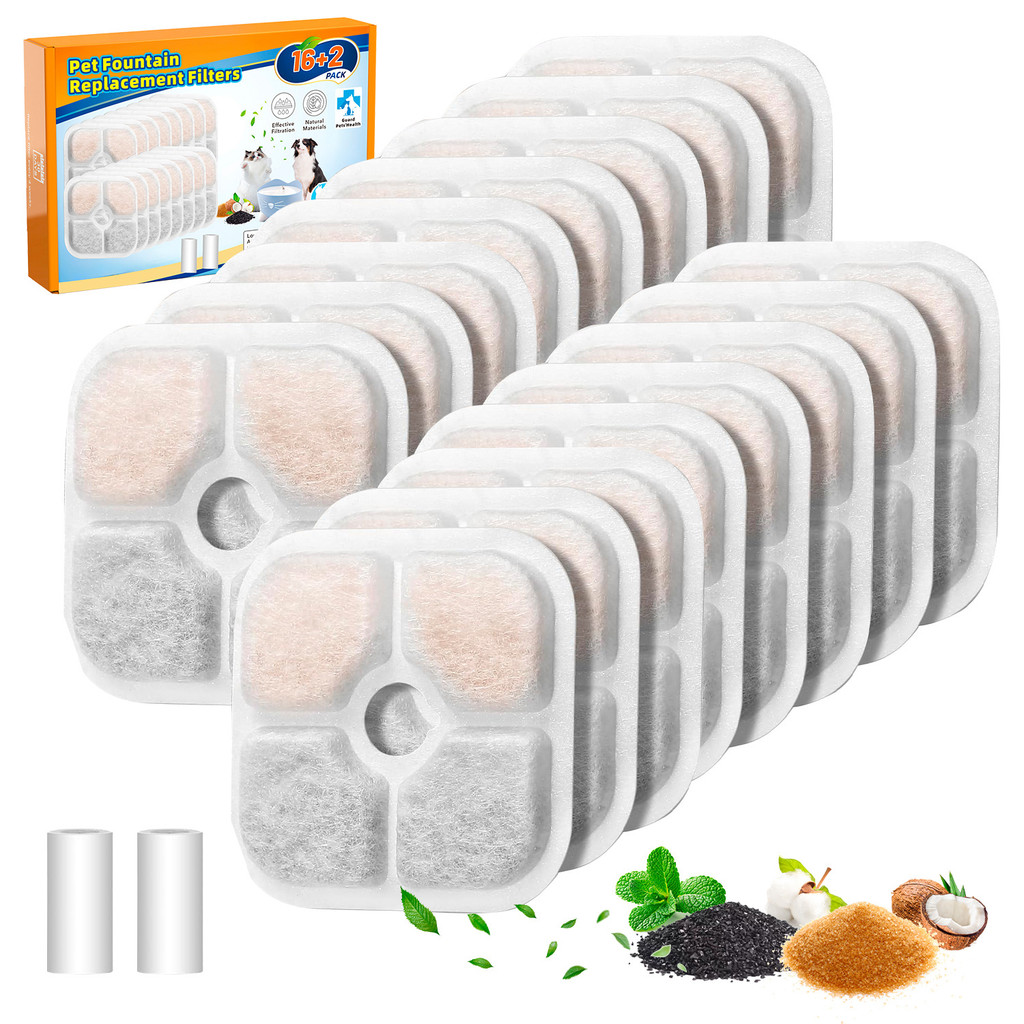 Pet Water Dispenser Filter Cartridge Cat Dog Filter Cotton Pet Coconut ...