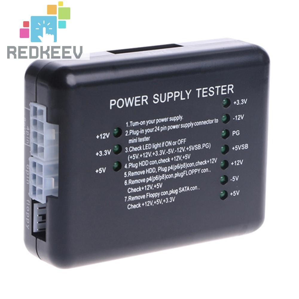 20/24 Pin ATX SATA HDD Universal Supply Tester Checker Meter PC ...