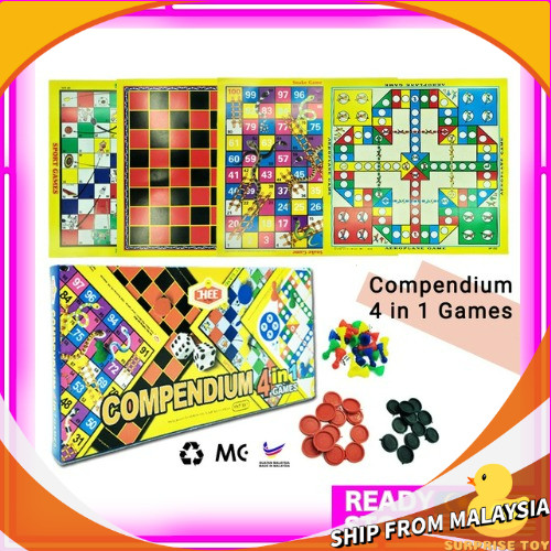 4 in 1 Compendium Multiple Player Board Game (Snake Draft/ Airplane ...
