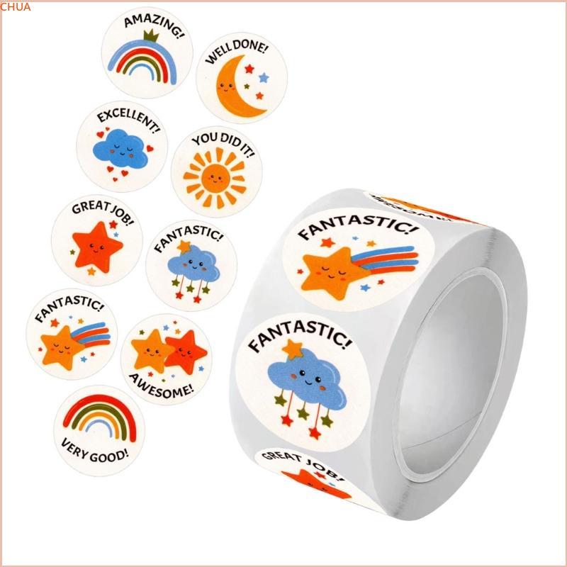 Chua 500Pcs Cartoon Kids Reward Sticker Adhesive PVC Sticker For ...