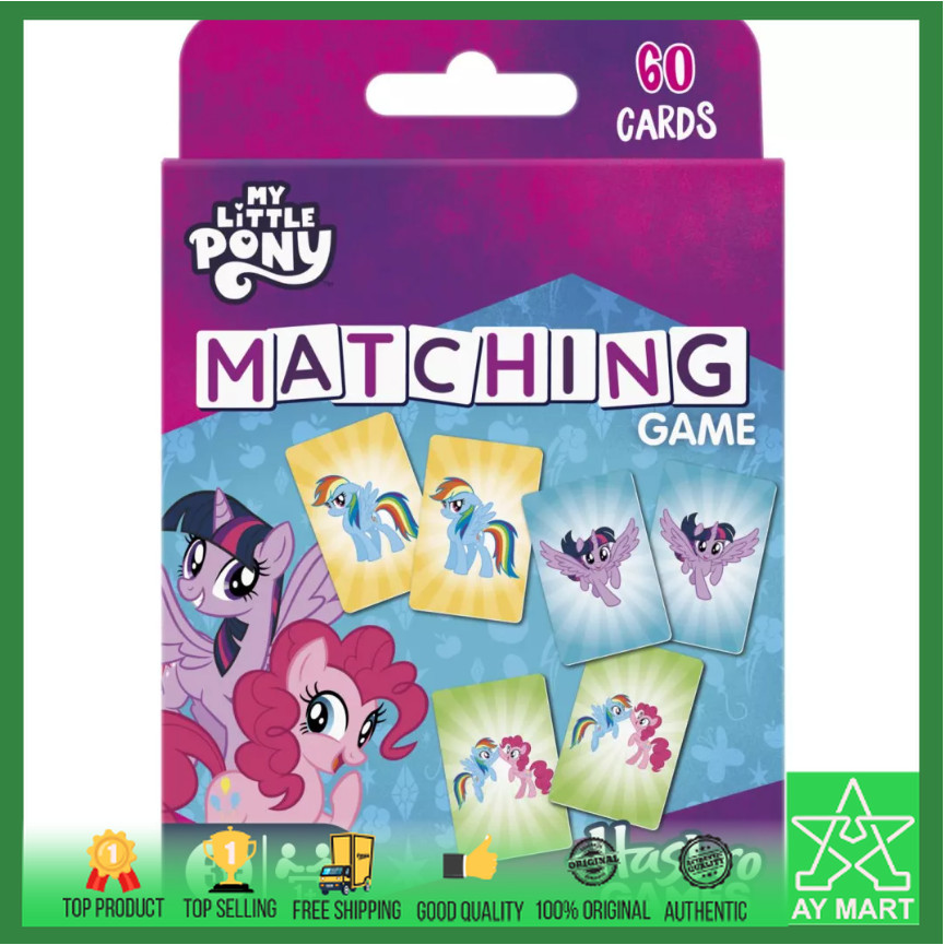 My Little Pony Kids’ Picture Matching Game 60 Card Preschool Memory ...