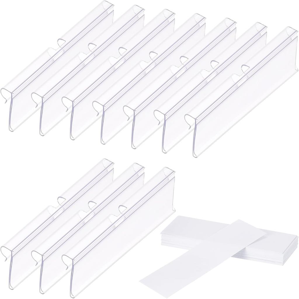 PATIKIL 50 Pcs Wire Shelf Label Holder, Plastic Storage Bins Clip ...