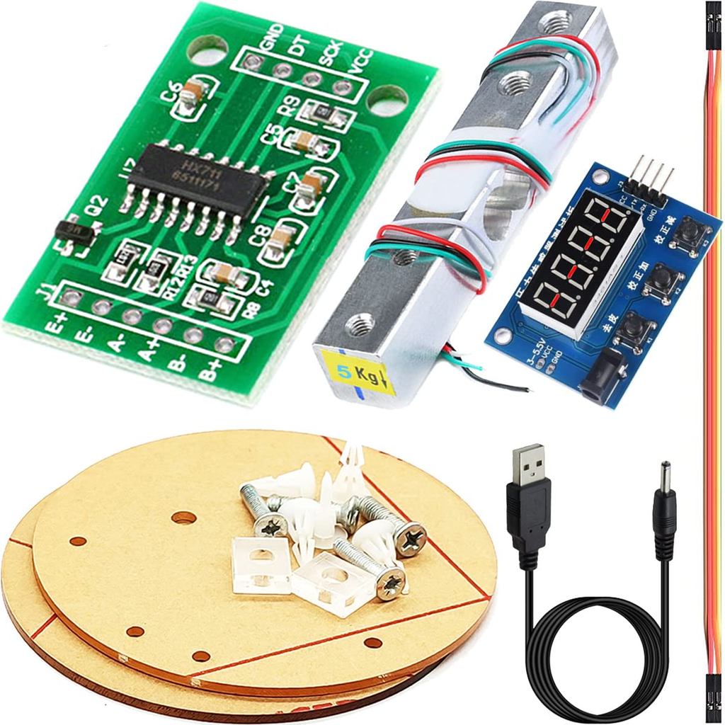 HX711 Weight Sensor ADC Module Kit + Digital Load Cell 5KG for ...