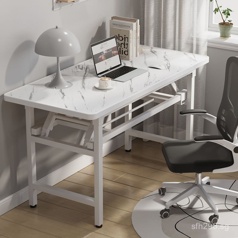 Simple Writing Desk Home Office Desk No-Installation Folding Table ...