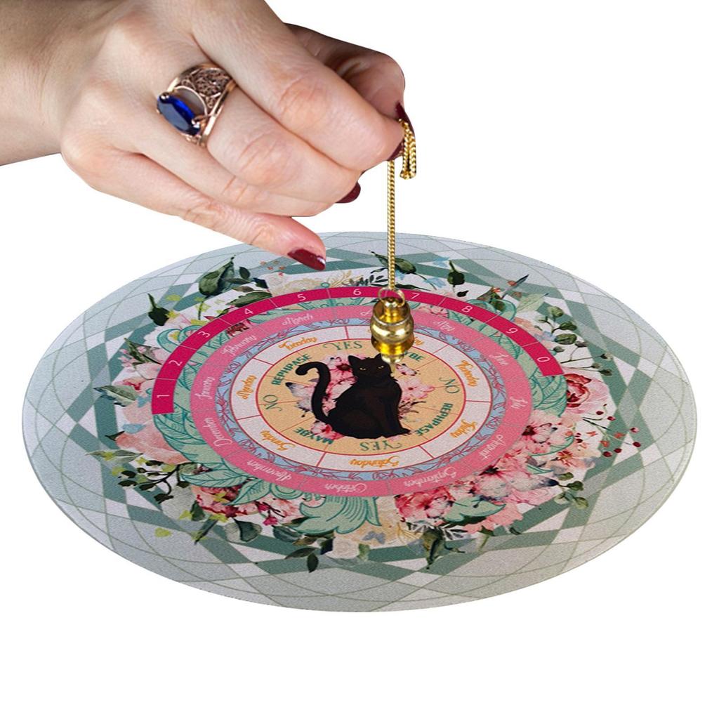 Board Mat Dowsing Divination Pad Black Cat Divination Dowsing Pad 8.5 ...