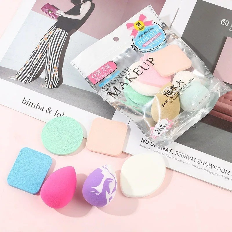 POPmaker Beauty Blender 6pcs Wajah Halus Natural - Gambar 4