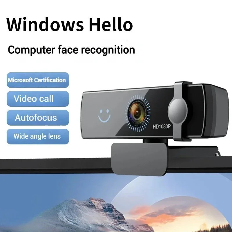 Camera Full Hd Wide Angle Lens Windows Hello Facial Recognition 30fps ...