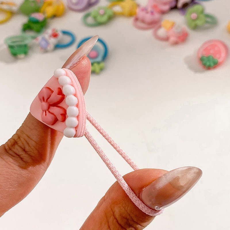 POPmaker Shop Set Ikat Rambut 10pcs Karakter Lucu - Gambar 4