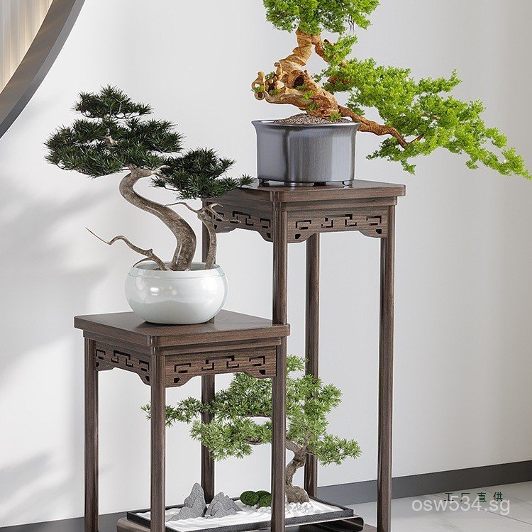 Tea Storage Cabinet Solid Wood Display Shelf Tea Room Tea Set Rack ...