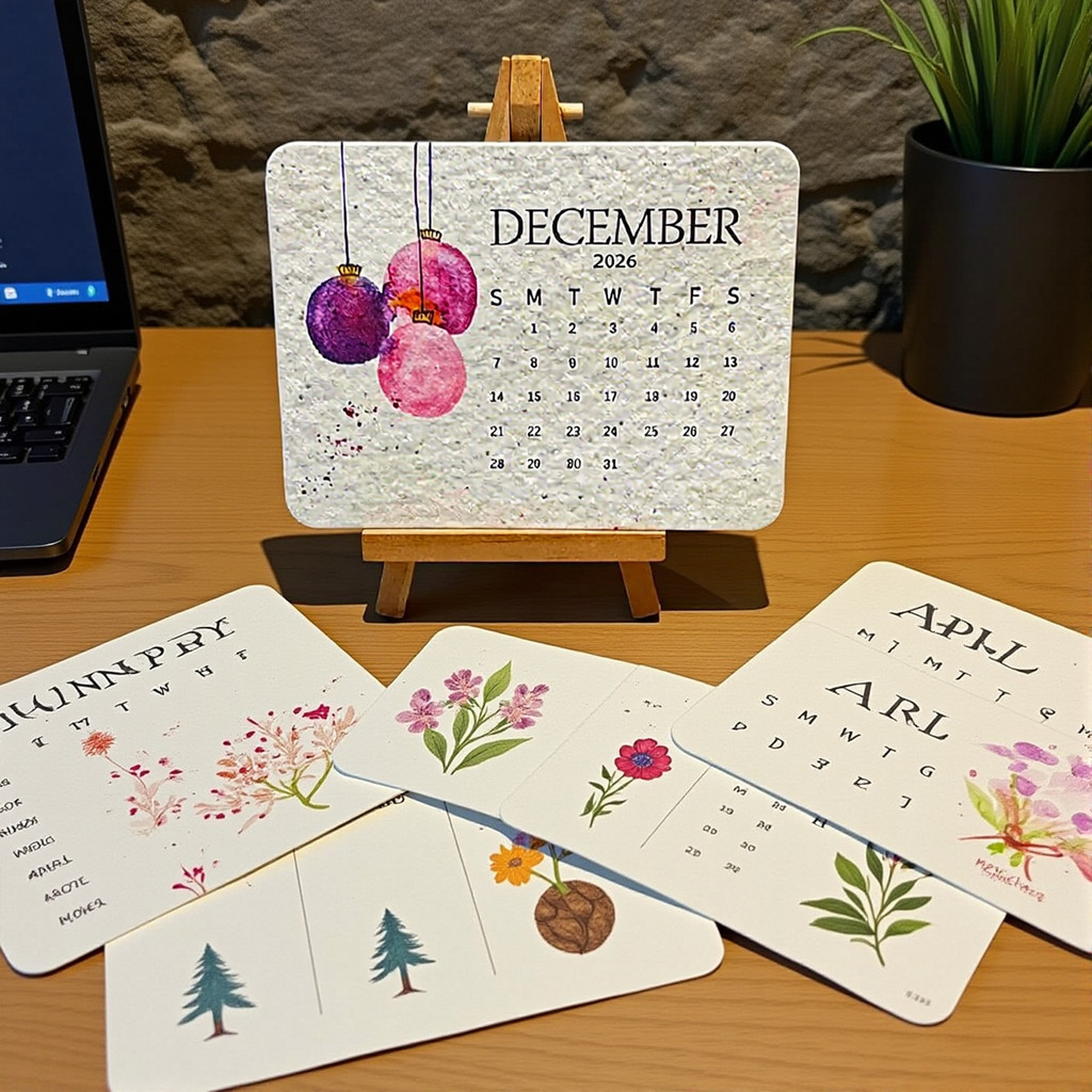 2026 Plantable Seed Paper Calendar with Wildflower Seeds Biodegradable ...