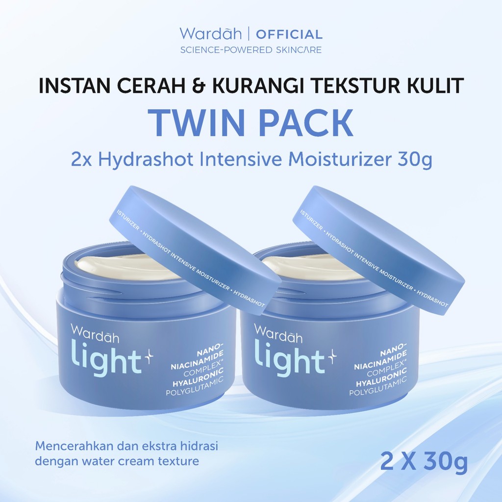 Wardah Lightplus Intensive Moisturizer 30 g - Niacinamide, Brightening Moisturizer, Pelembab Wajah, Pemutih Wajah, Facial Night Cream, Menempelkan Makeup, Tidak Perih di Mata, Mengurangi Kemerahan, Hidrasi Kulit, Lightening - Skincare - Gambar 4