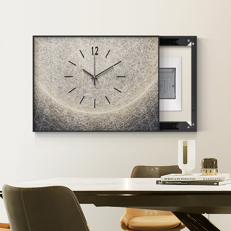 Light Luxury Electric Meter Box Decorative Painting with Clock Modern ...