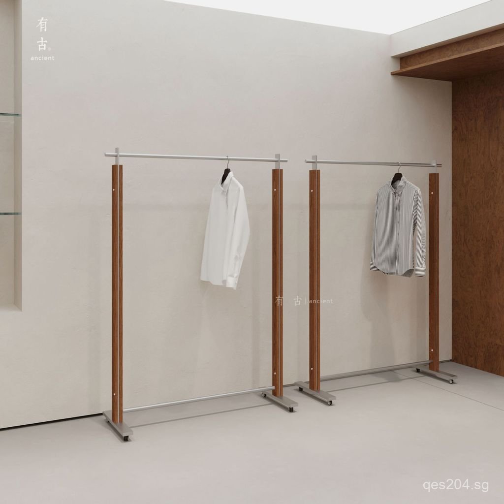 Floor-standing Stainless Steel Island Shelf Side Hanging Rack Display ...