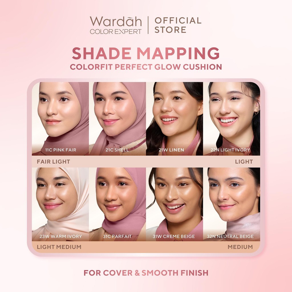 [SPECIAL LIVE STREAMING] Wardah Colorfit Perfect Glow Cushion 15 g - Medium-High Coverage Hingga 12 Jam Dengan SPF 40 PA - Dilengkapi Dengan Glow Perfecting Pigment & Skincare-infused CICA + Hydra B-Glucan - Hasil Akhir Glowing - Makeup - Gambar 2