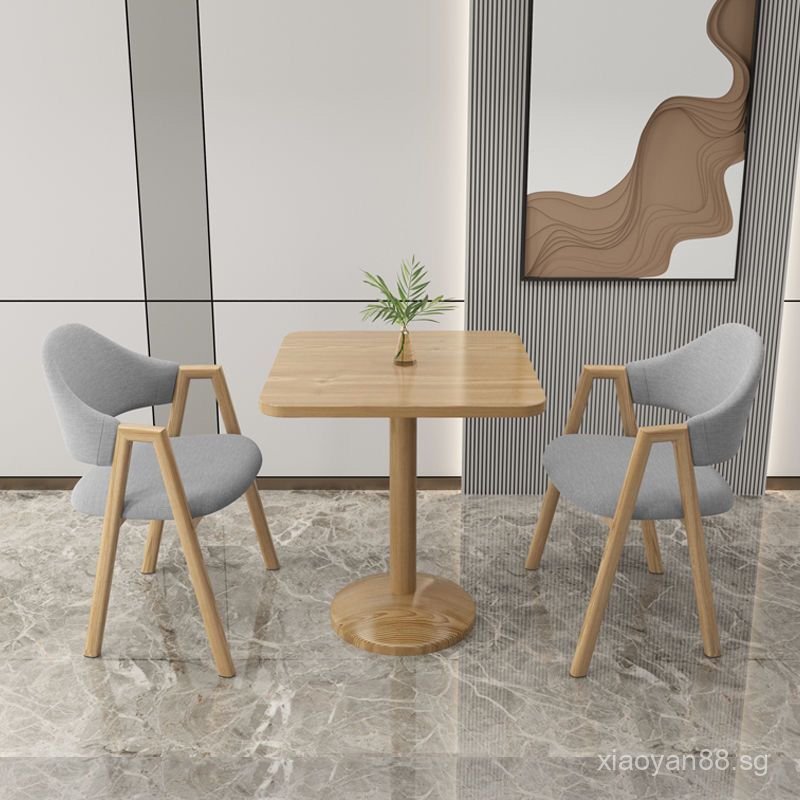 Small Square Table Milk Tea Shop Table and Chair Balcony Negotiation ...