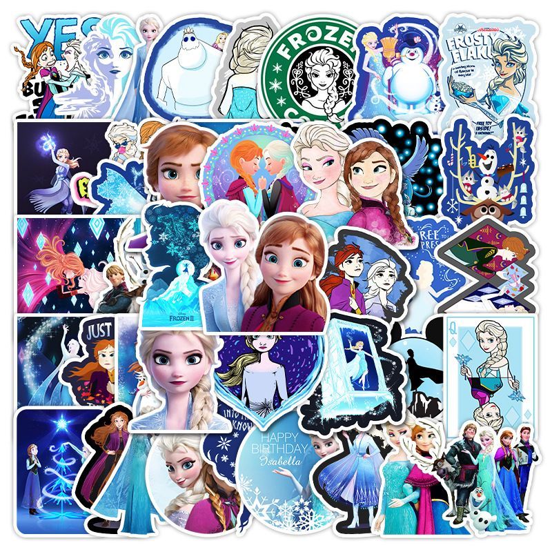 50pcs Princess Elsa Frozen Graffiti Stickers Water Cup Stickers Luggage ...