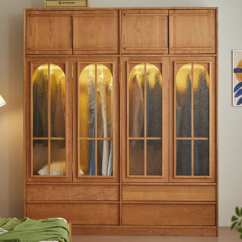 North American Cherry Wood Wardrobe for Home Bedroom Storage, Modern ...