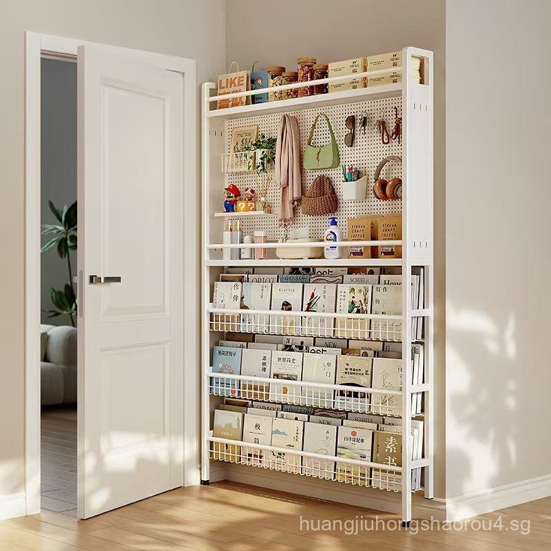Door Back Pegboard Storage Rack Floor-standing Narrow Wall-mounted Home ...