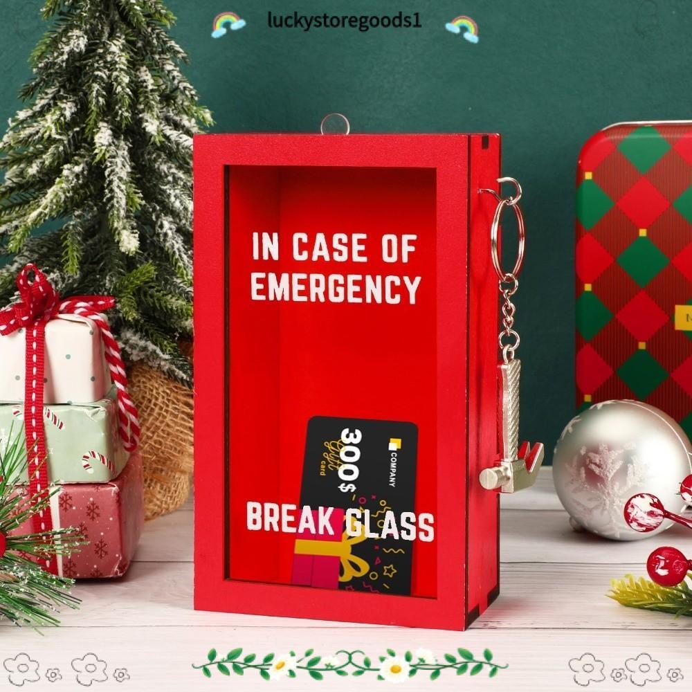 LUCKYSTOREGOODS Emergency Gift Box, Wooden Material Break In Gift ...