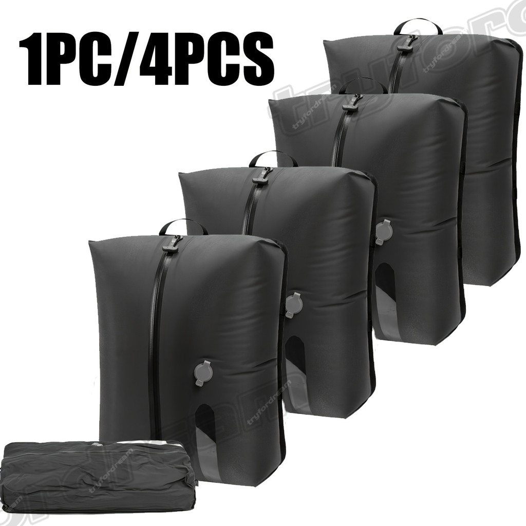 1/4pcs Reusable Vacuum Compression Bags - Space-Saving Zippered Storage ...