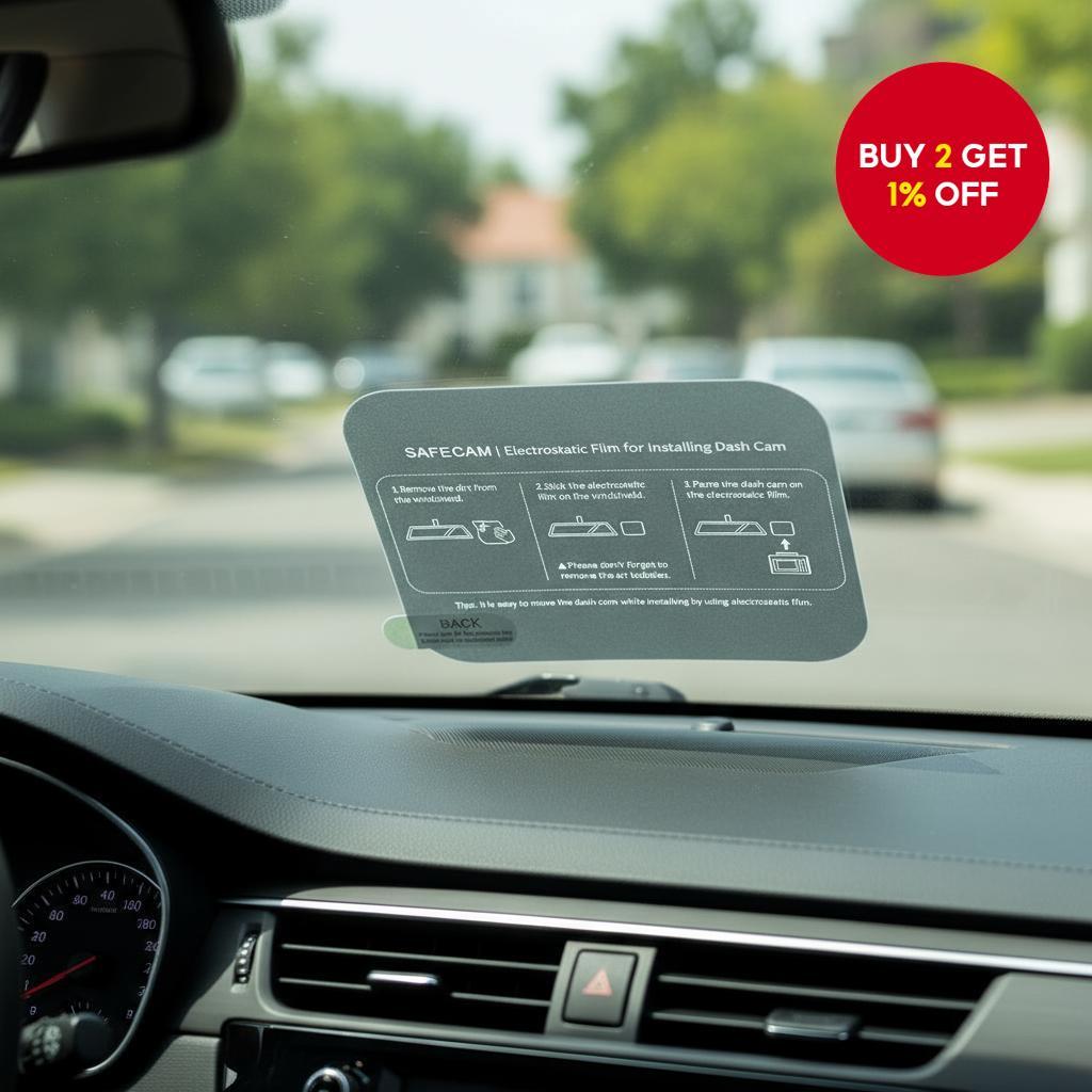 Heat Resistant Electrostatic Sticker for Dashcams (10cm x 8cm) | Shopee ...