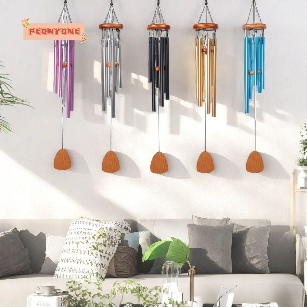 PEONYTWO Metal Tubes Windchime, 26/32/37 Inch Aluminum Aluminum Wind ...