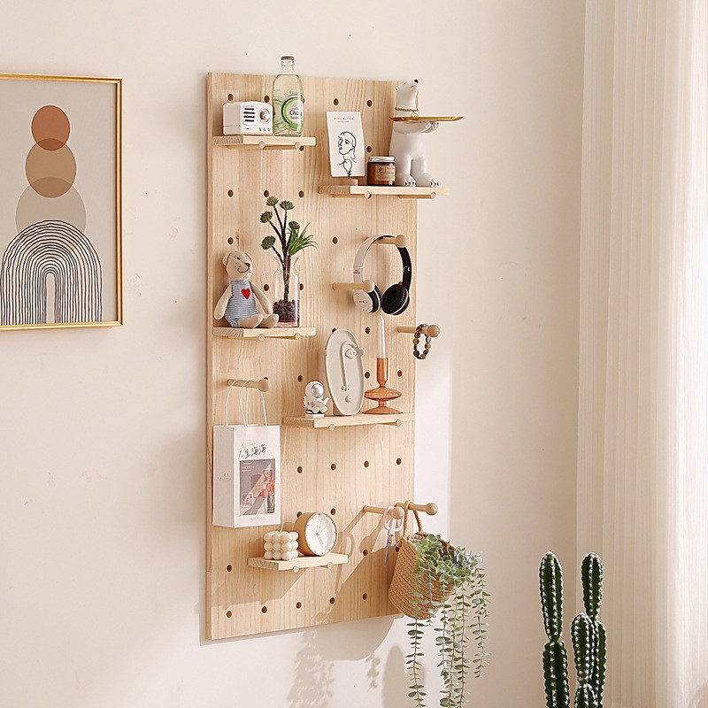 Perforated Board Wall Shelf No-Drill Background Wall Display Rack Wall ...