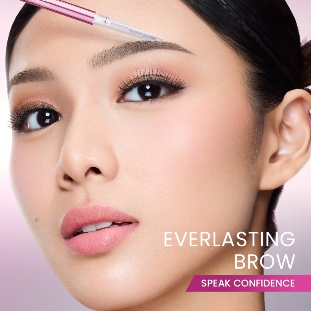 Hanasui Next Level 2 in 1 Browmatic Definer 0.06 gr Waterproof Sweatproof Pigmented / Merah Jingga Official - Gambar 4