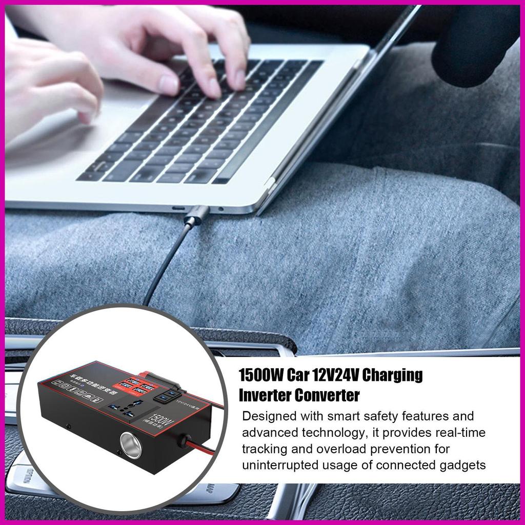 Car Power Inverter 220V Car Power Converter for Plug Outlet 1500W ...