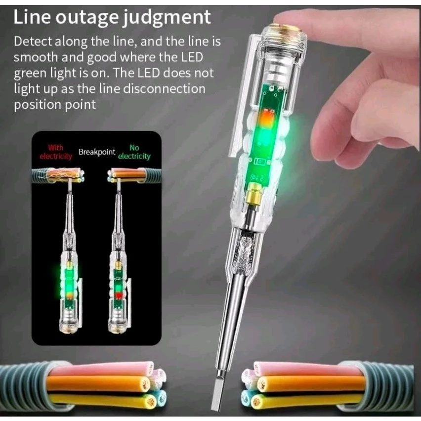 OBENG TESPEN LISTRIK CEK KABEL PUTUS DUAL LED - Gambar 4