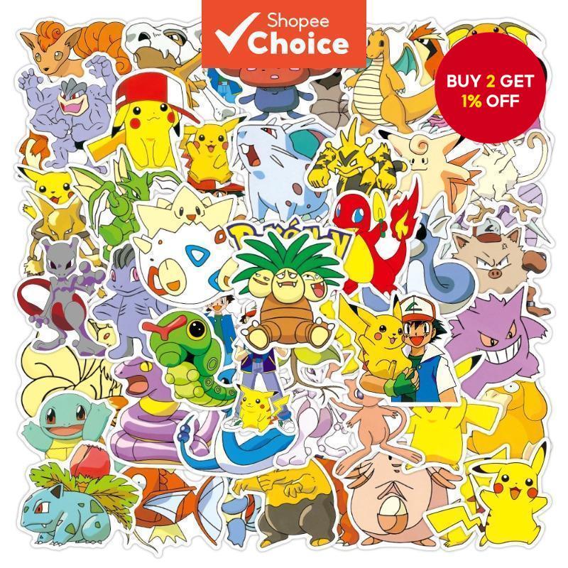 50Pcs Pokemon Series Graffiti Stickers for Suitcases Mobile Phone Cases ...