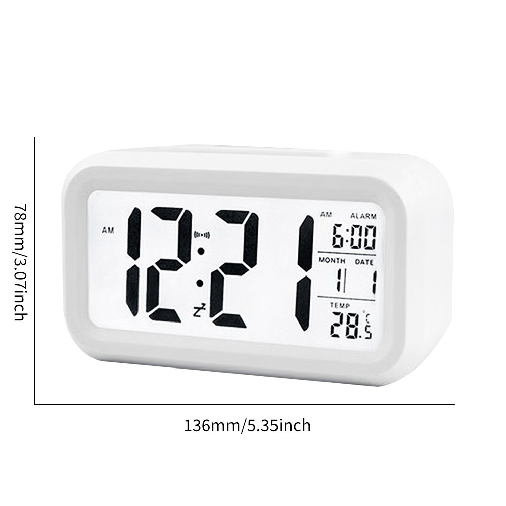 Table Clock Backlight Desktop Alarm Clocks Data Time Calendar ...