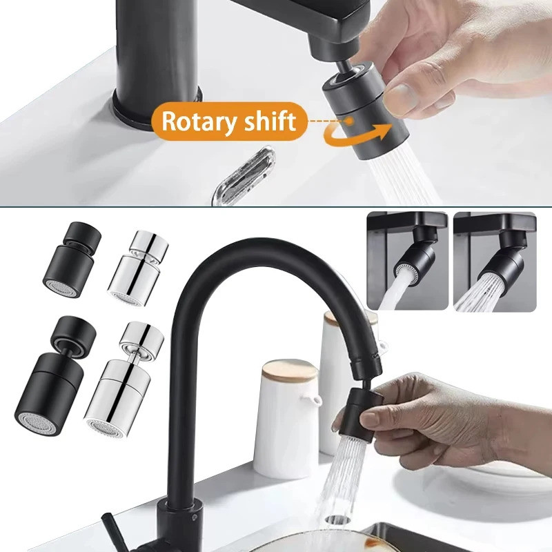Kitchen Faucet Spray Head Filter Adjustable 360° Rotary Splashback Tap ...