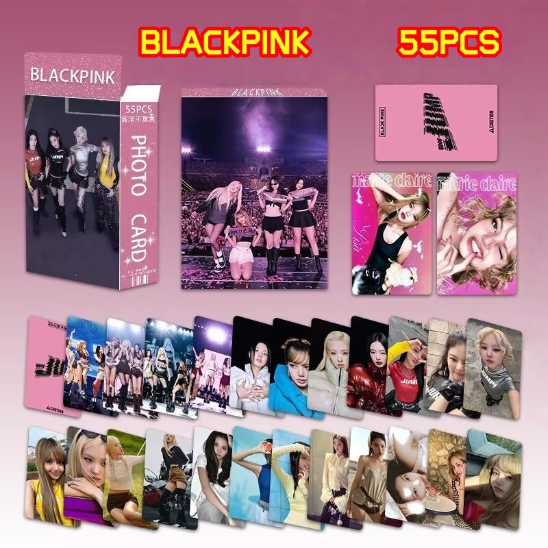 55pcs/box BLACKPINK photocards 2022 Weleoming Colleelion Summer