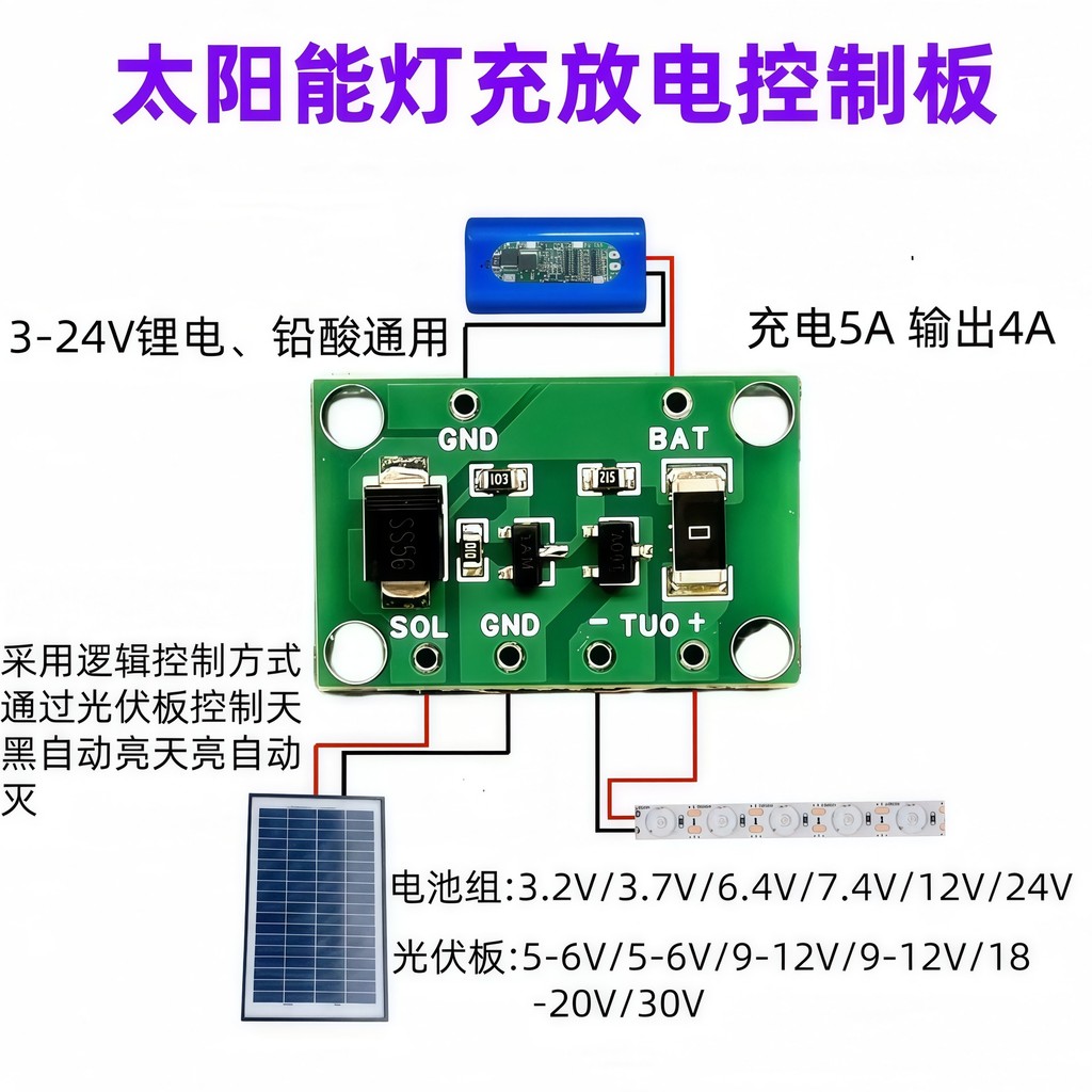 Light Control Type Solar Control Panel Solar Light Circuit Control ...