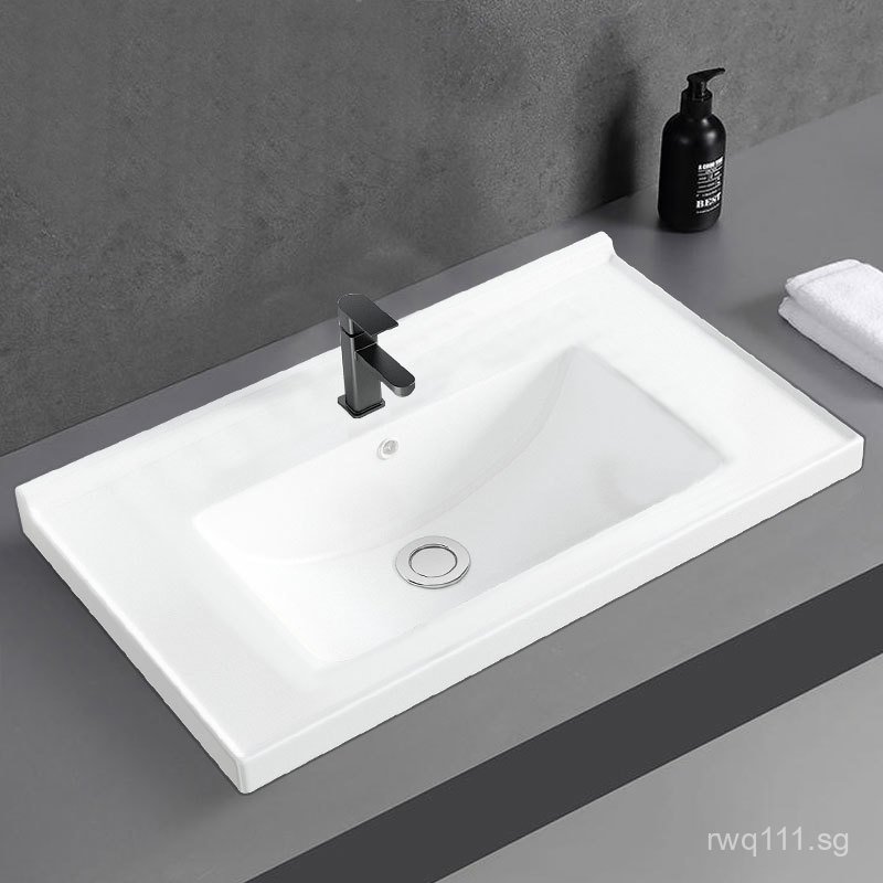 Bathroom Cabinet with Marble Wash Basin Integrated Sink Home Wash Basin ...
