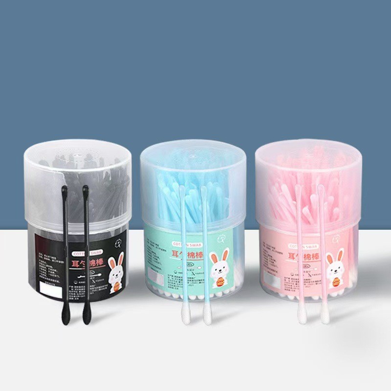 POPmaker H903 Cotton Bud 2in1 100pcs Lembut Aman - Gambar 3
