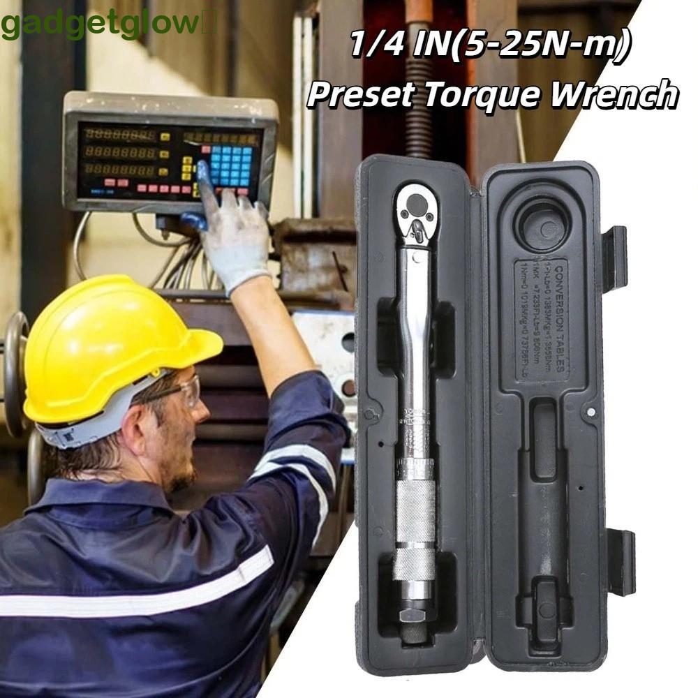 GADGETGLOW Torque Tool, 1/4 Inch Multi-function Preset Torque Wrench ...