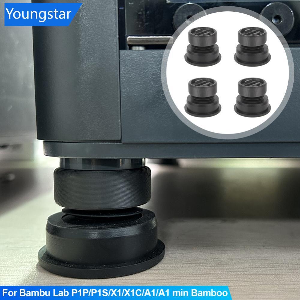 YUYUEMI Upgrad Anti Trillingen Voeten Fit voor Bambu Lab X1/X1C/A1/A1 min 3D Printer Rubber Voeten 3D Anti Slip Pad