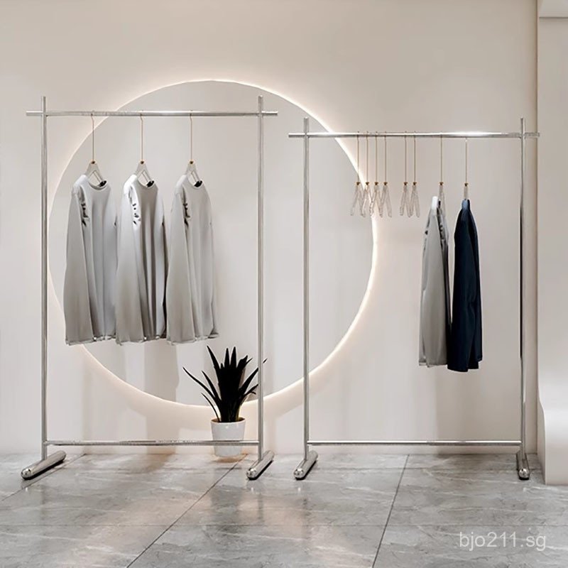 Display Rack Stainless Steel Props Shelf Display Hanger Clothing Store ...
