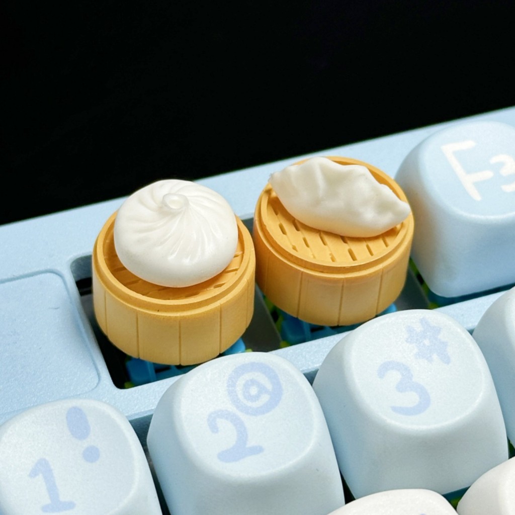 keycaps keycaps custom 3D Resin Unique Cute Magnetic Dumpling Bun ...