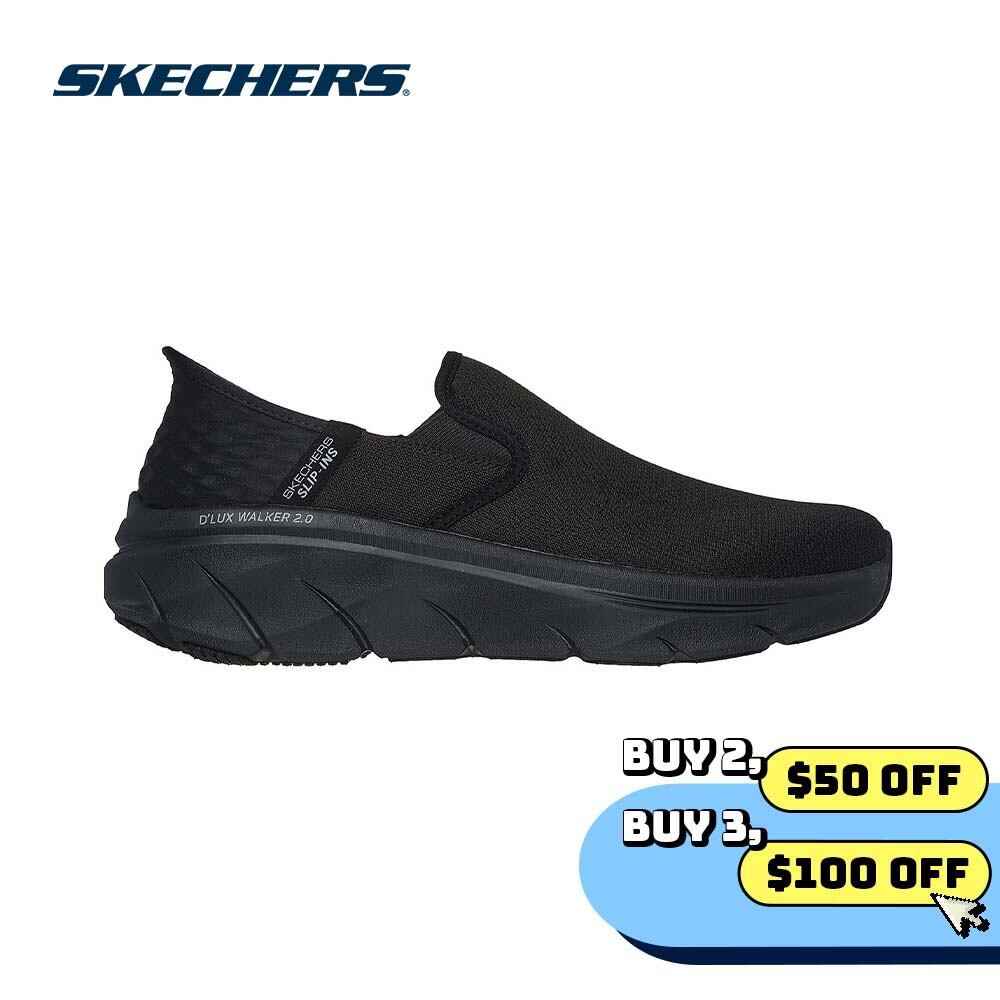 Skechers Men Slip-ins Relaxed Fit D'Lux Walker 2.0 Reeler Shoes ...